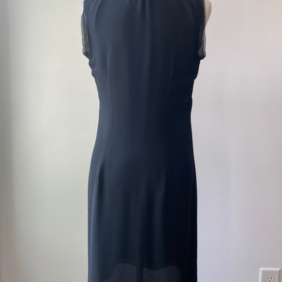 Ann Taylor LOFT Silk Chiffon Sleeveless Dress with Ruffle Collar Dress Size 6 - Picture 7 of 10